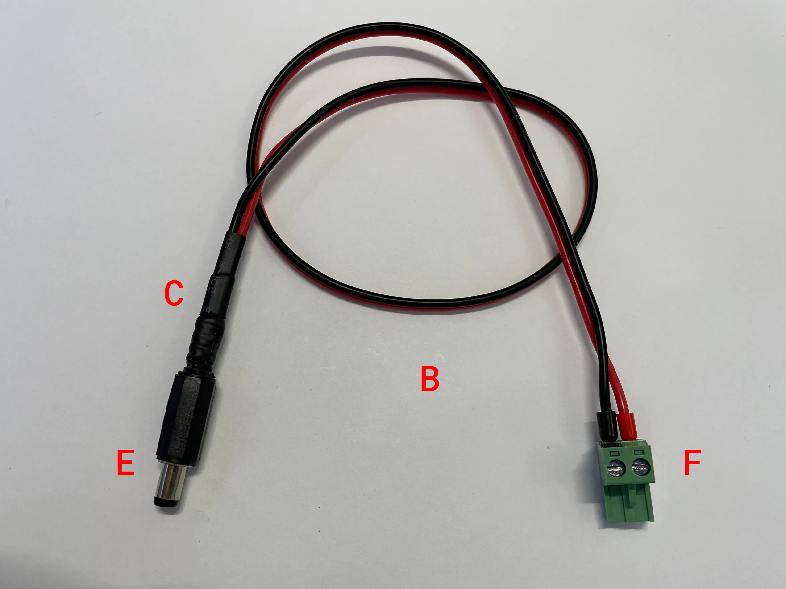 Wiring between female barrel connector and IoT Relay screw terminal