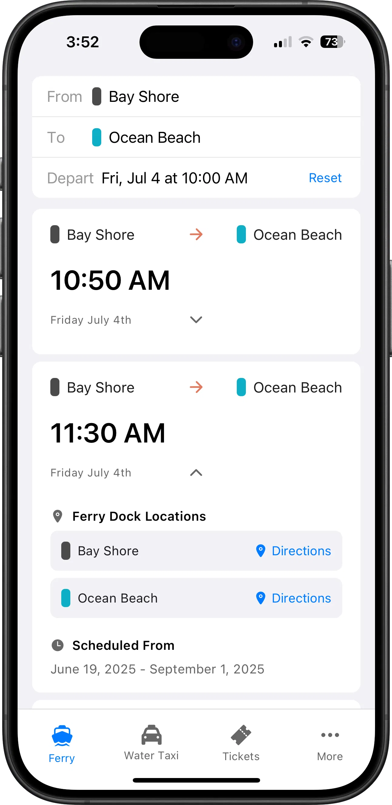 Fire Island Ferry Schedules
